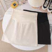 孕期加厚A字裙春季 小个子毛呢短裙早春款 2026新款 孕妇半身裙春装