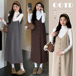 洋气显瘦针织连衣裙 风时尚 百搭打底 大V背带裙韩版 已出货