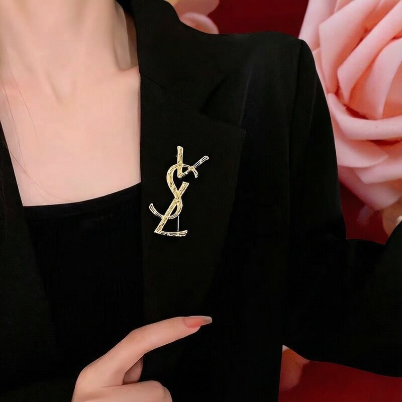 奢华杨树林金银色胸针衣服配饰品