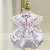 秋冬新款 国风旗袍泰迪比熊雪纳瑞中小型犬 狗狗猫咪宠物衣服新中式