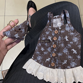 原创韩国春夏款 碎花宠物狗狗猫咪衣服泰迪小型幼犬公主装