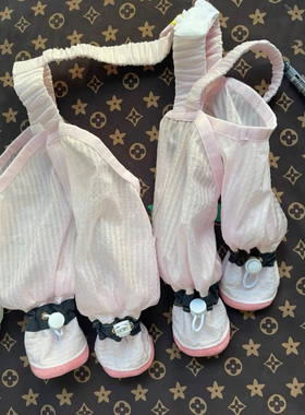 狗狗防尘裤遛弯裤春夏防脏防虫四脚裤含鞋子护腿小型犬四季衣服
