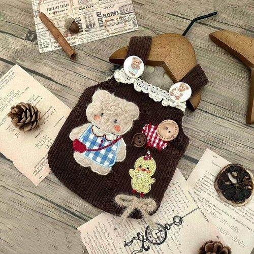 秋冬狗狗泰迪犬衣服小体熊博美保暖可爱宠物猫猫咪加绒加厚棉裙