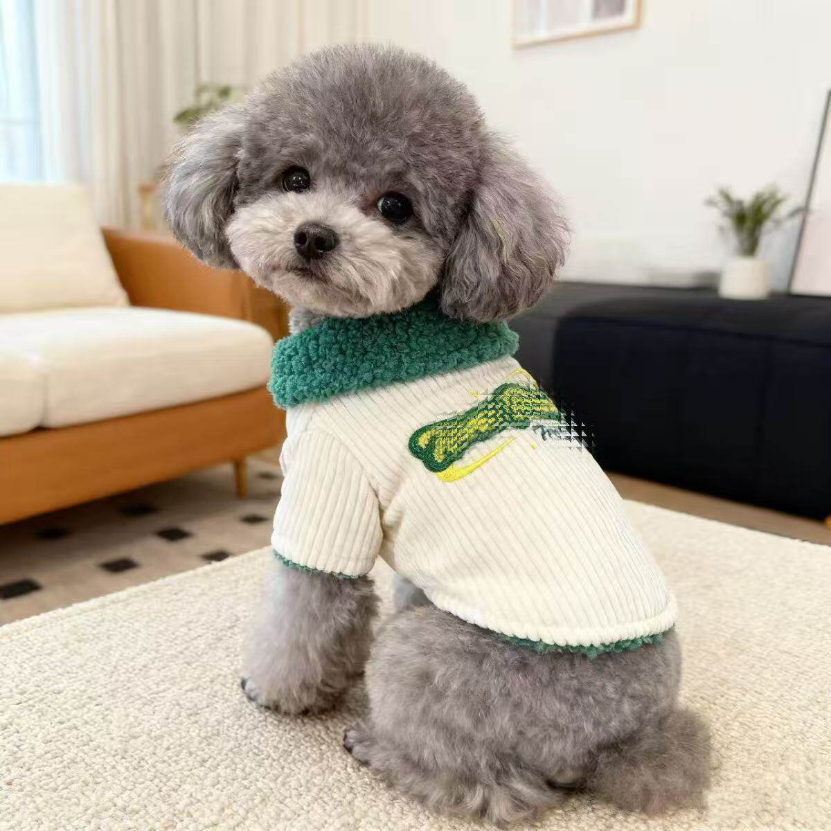 宠物衣服秋冬加绒狗狗马甲猫咪灯芯绒泰迪比熊新款