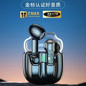私模蓝牙耳机 降噪铜环喇叭 超长续航 透明仓C21外贸亚马逊热卖款