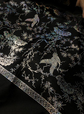 【一个定位价】星光螺钿仙游丹顶鹤马面裙面料春夏薄款暗纹服装