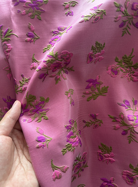 原版春季新中式女装斜襟盘扣国风提花改良衬衫女粉色开衫唐装面料