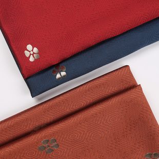 【半米价】春夏斜纹磨毛绣花小金花布料长袄比甲斗篷周岁服汉服布