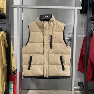 AMRV059 羽绒马甲男保暖防泼水宽松休闲马甲背心 李宁2025冬季 新款