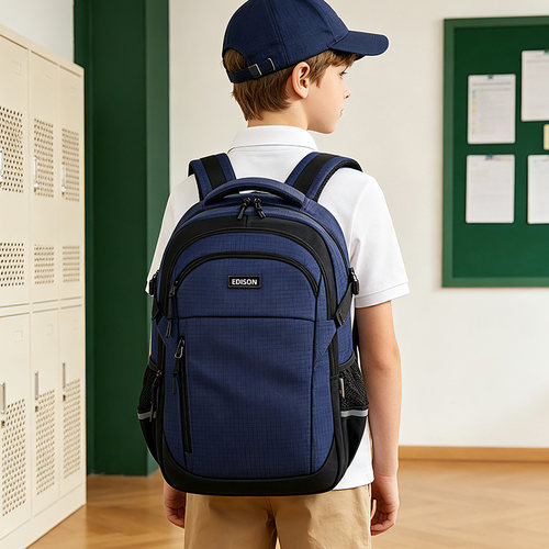 爱迪生中小学生男生书包减负护脊