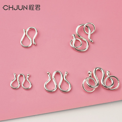 S925纯银W扣S扣M扣珍珠链