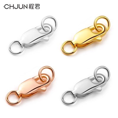 S925纯银珍珠穿珠链链接扣配件