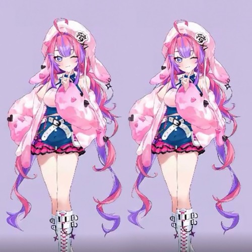 墨染青丝hololive FLOW GLOW绮绮罗罗薇薇cos假发 Kikirara Vivi