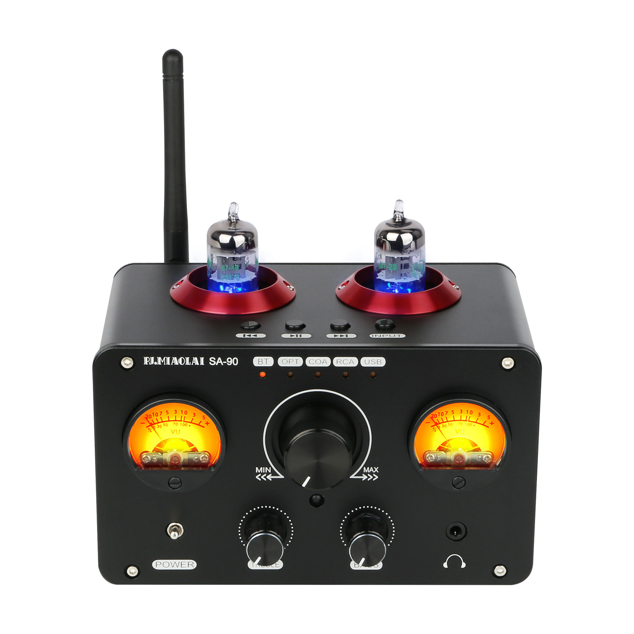 PJ SA-90蓝牙5.0电子管胆机功放光纤苏联6米1N发烧80W功率放大器