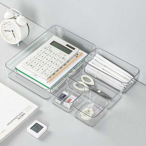 透明塑胶盒小方盒亚克力收纳盒抽屉分格内置整理盒家用杂物储物盒