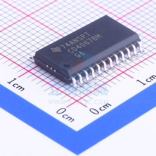 模拟开关/多路复用器 CD4067BM96 SOIC-24_300mil TI 全