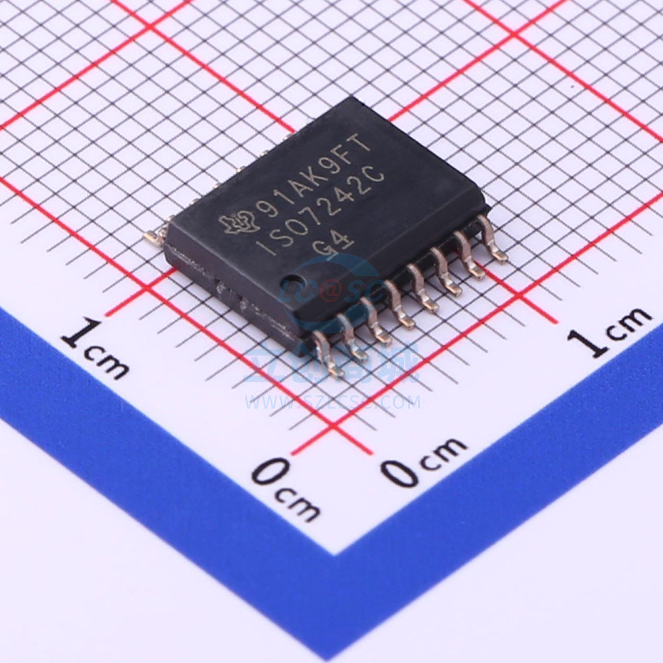 数字隔离器 ISO7242CDWR SOIC-16_300mil TI 全新原装进口