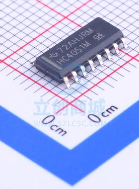 模拟开关/多路复用器 CD74HC4051M SOIC-16_150mil TI 全新原装进