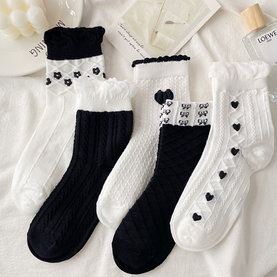 jk中筒袜女精梳棉透气不臭脚