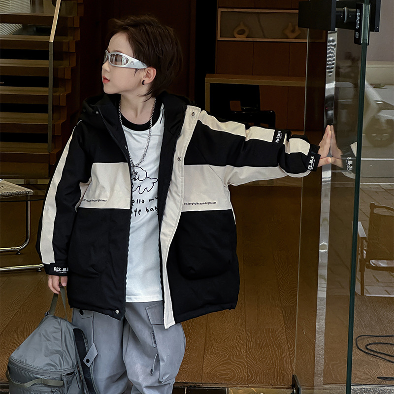 儿童冲锋衣羽绒服2025冬季新款男女童中大童滑雪服夹克外套