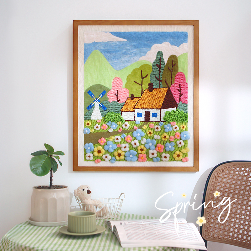 【美在四季风景画】戳戳绣手工diy材料包简单制作高档家居礼物