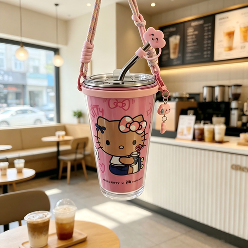 适配瑞幸联名PP杯HelloKitty改造全套304内胆亚克力外壳吸管