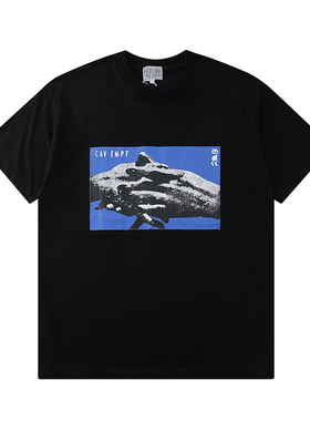 CAVEMPT日系复古握手印花图案CAV EMPT CE短袖男女情侣T恤宽松tee