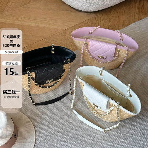 哈妞家草编手提轻便大号女包