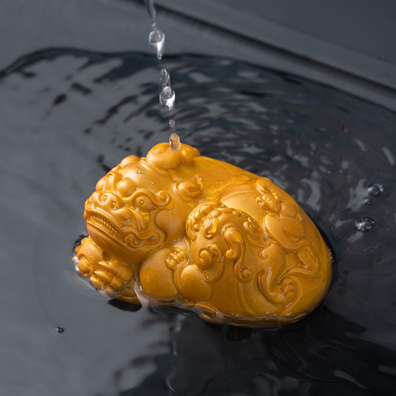 茶宠金蟾精品高档摆件茶盘茶玩