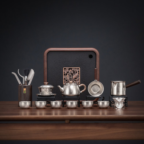 2026新款纯钛功夫茶具套装家用高档盖碗茶壶茶杯茶盘整套喝茶器具