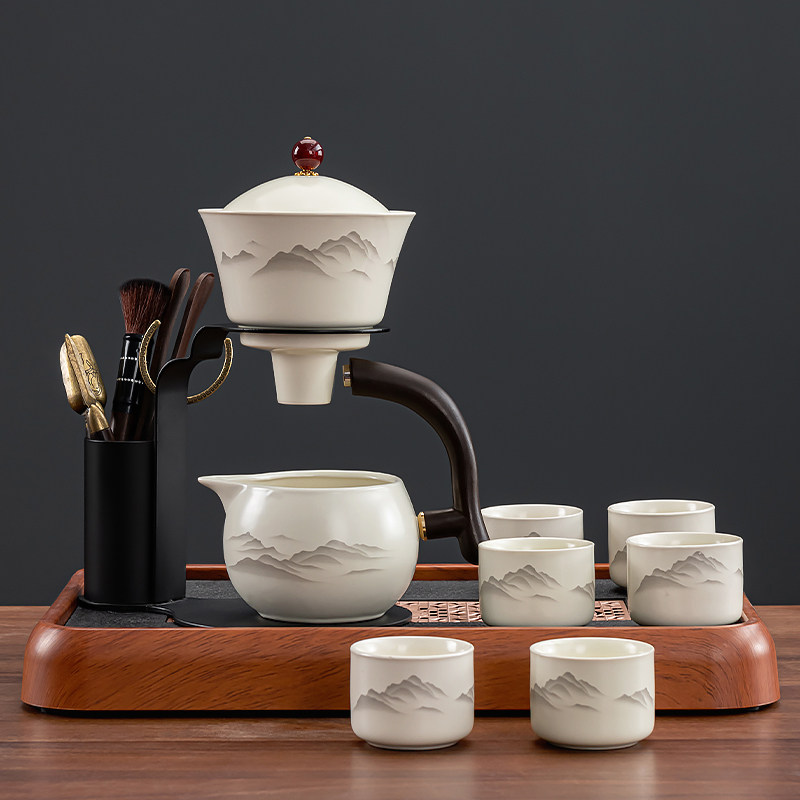 汝窑懒人茶具2026新款磁吸自动泡茶器家用陶瓷功夫茶泡茶神器套装