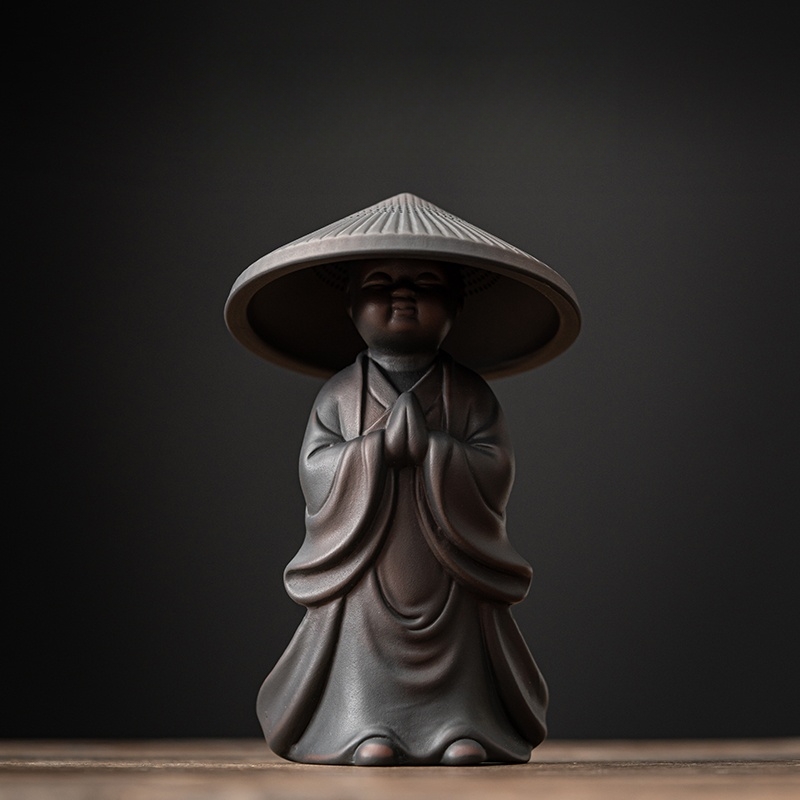 紫陶茶宠高端小和尚茶玩滤茶器茶漏茶滤2025新款茶台茶盘茶桌摆件