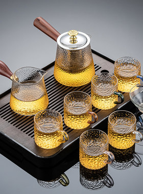 玻璃茶具泡茶专用侧把泡茶壶套装