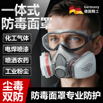 防毒面具喷漆实验室硫化氢放毒全面罩防农药生化化工气体有毒气体