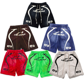 高街地狱之星Warm Up五分裤 宽松运动休闲短裤 美式 情侣卫裤 男女潮