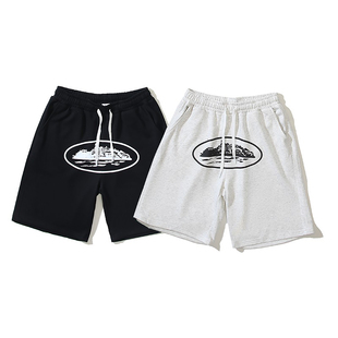街头宽松休闲潮牌五分短裤 美式 新款 恶魔岛印花夏季 男 高街CRTZ经典