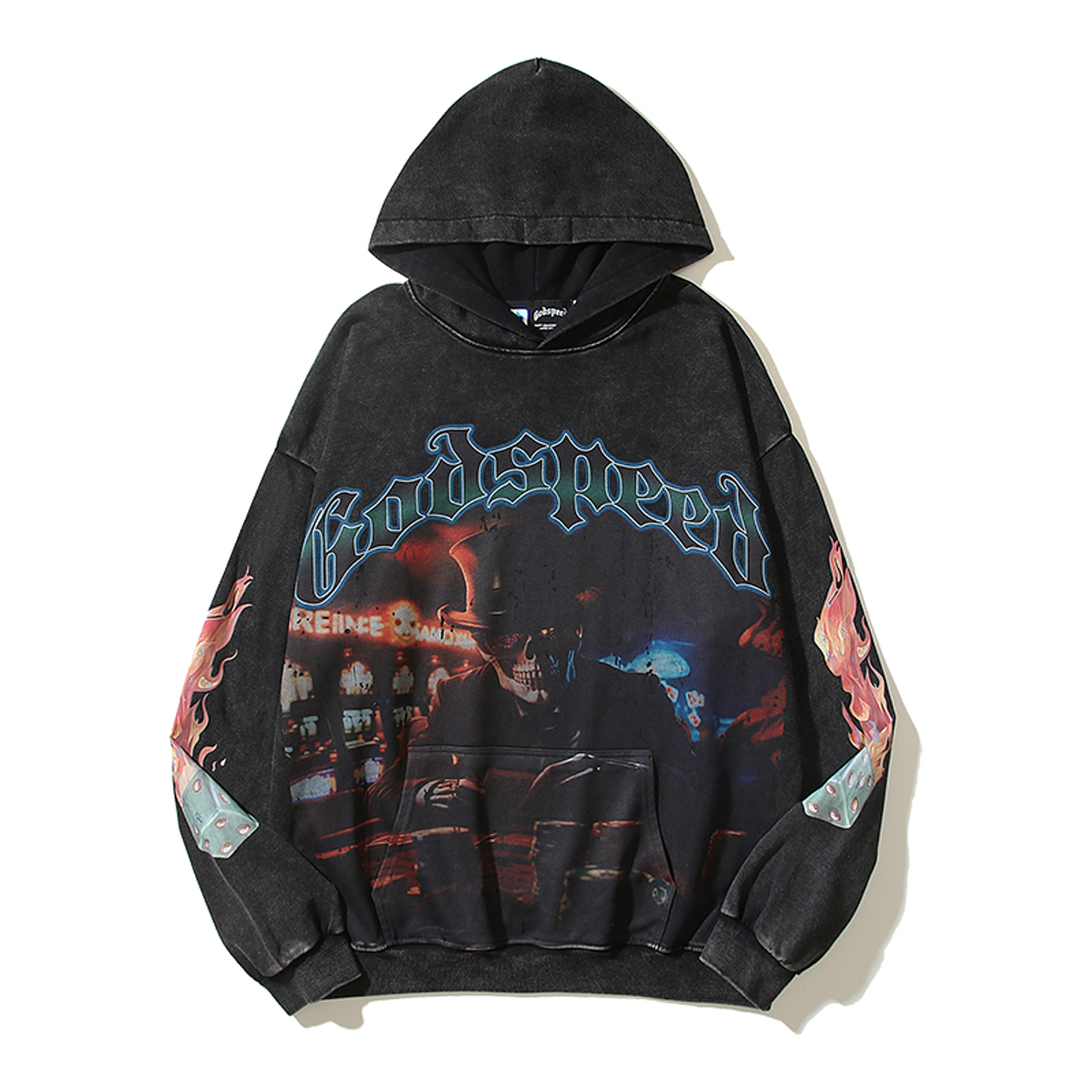 Godspeed美式暗黑风印花卫衣