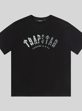 Trapstar夏季新款迷彩字母印花欧美街头潮牌宽松休闲男女短袖T恤