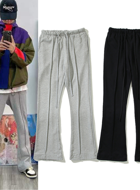 Vujade kenijima 004直筒休闲长裤微喇叭运动裤vibe风卫裤男女潮