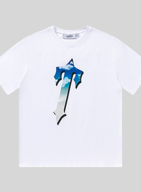 美式潮牌trapstar短袖男士情侣ins街头夏季宽松休闲T恤女潮流上衣