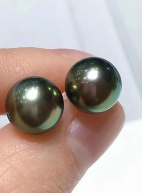 10-11mm绿色耳钉ESA616