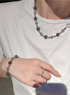 8+10mm莫兰迪混彩满天星项链赠手链耳钉TZB615