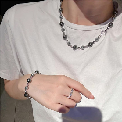 8+10mm莫兰迪混彩满天星项链赠手链耳钉TZB615