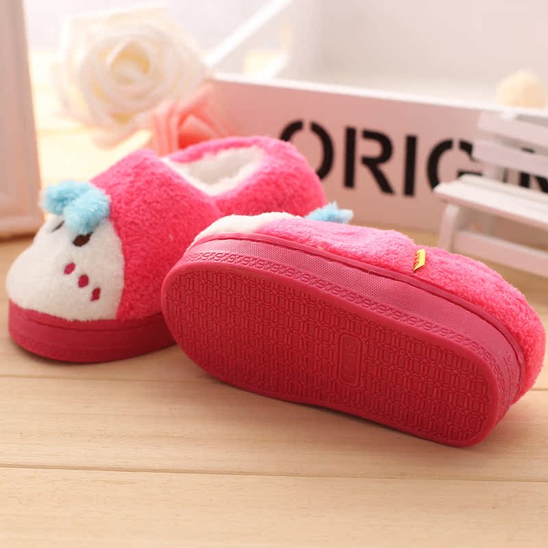 Chaussons enfants en suède pour hiver - semelle caoutchouc - Ref 1010294 Image 4