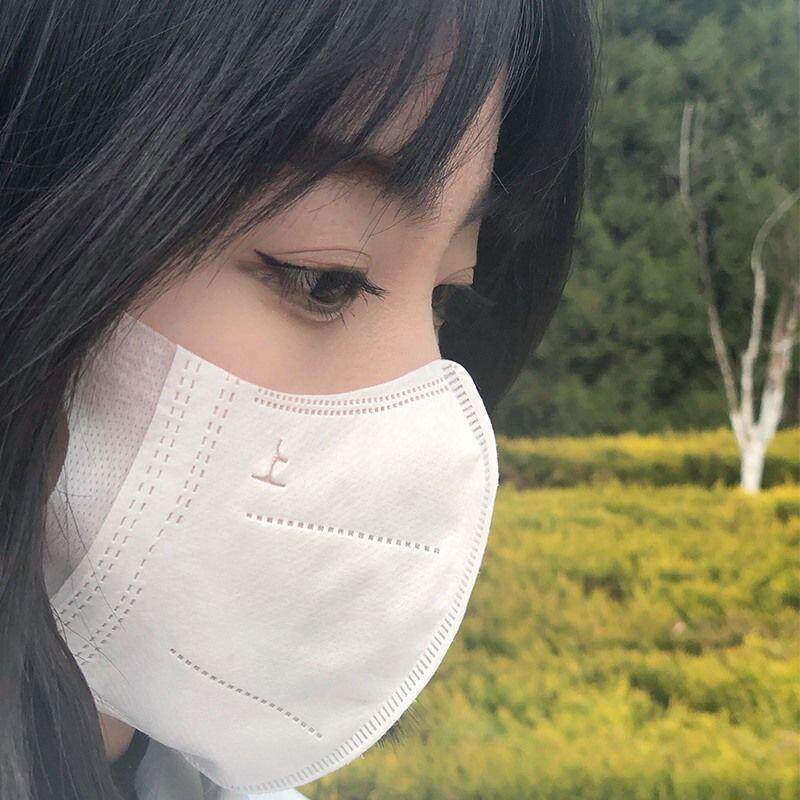 网红时尚3d立体口罩盒装女白色显脸小一次性高颜值不勒耳隔离面罩