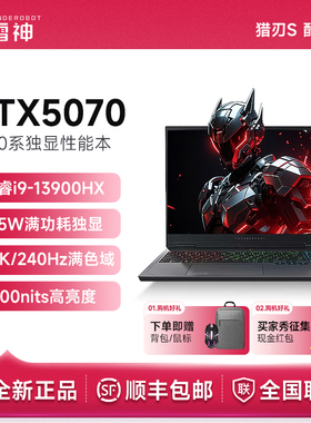 雷神 猎刃S 游戏本高性能笔记本 酷睿i9-13900HX RTX5070 2.5K