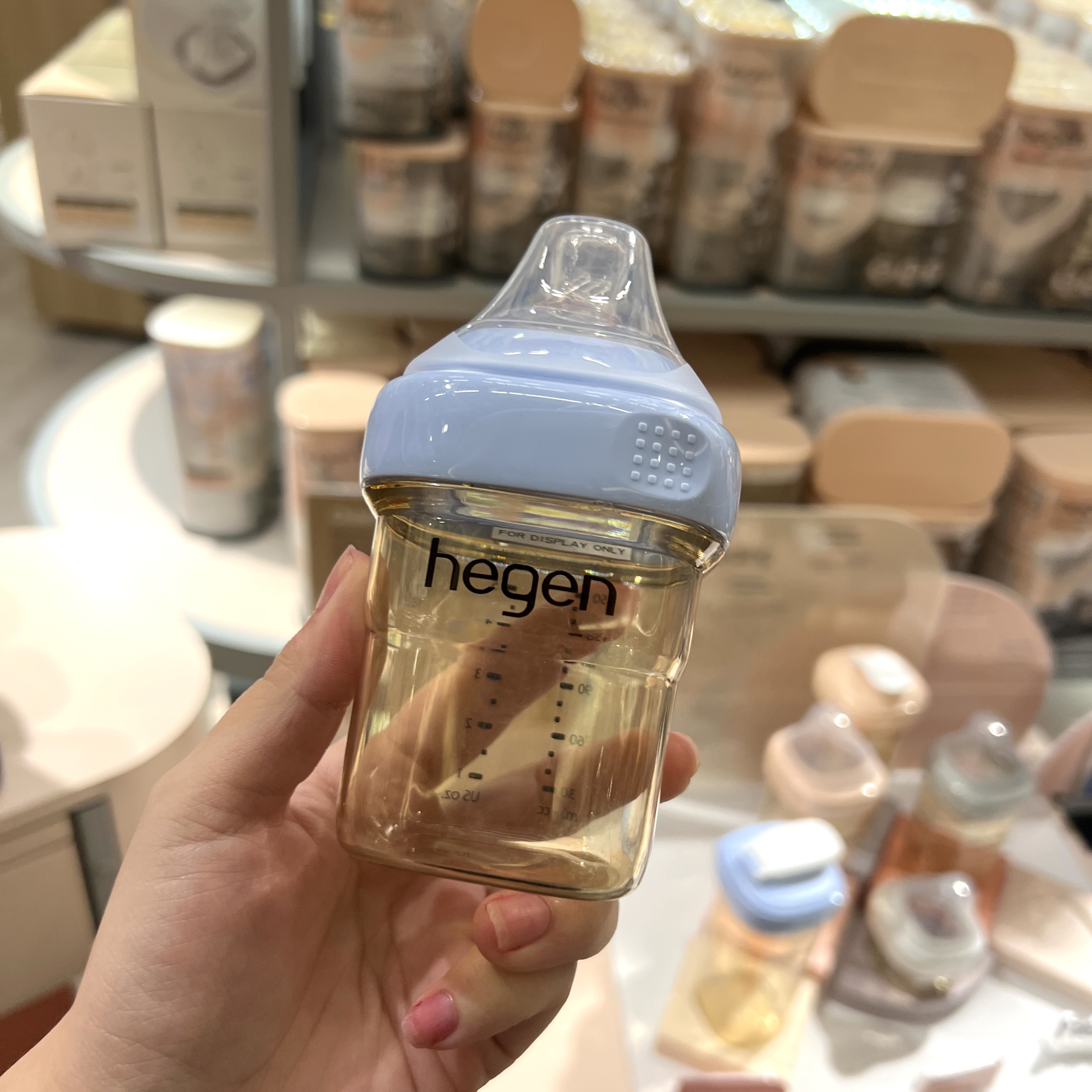 HEGEN蓝色瓶领瓶盖奶瓶莫迪兰赫根60ml150.240.330宽口径防呛新生