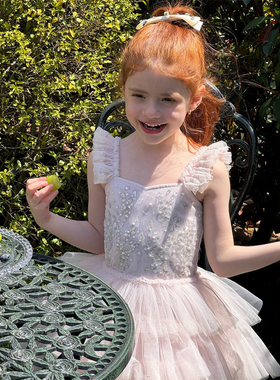 夏季新品女童TUTU 礼服裙 女童公主裙 手工缝钻燕尾纱裙