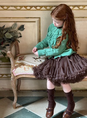 秋季女童网纱蓬蓬裙 女童TUTU半身纱裙 百褶裙公主裙子