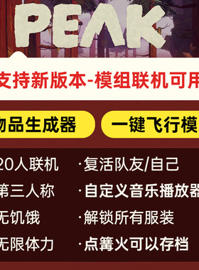 爬山模拟器/PEAK 中文汉化补丁/多人联机MOD实用飞行修改辅助模组